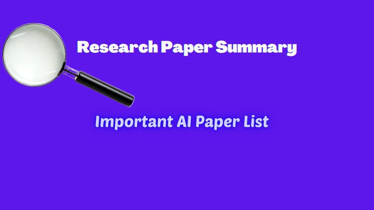 Important AI Paper List