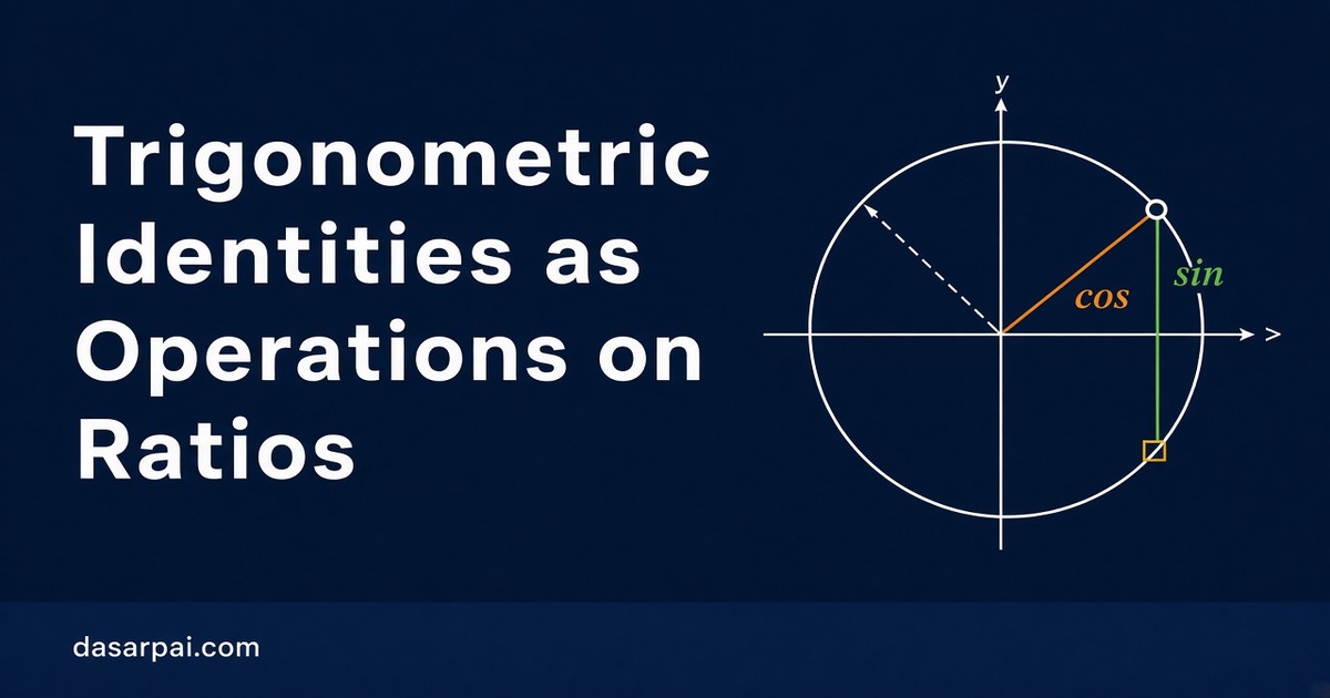 Trigonometric Identities as Operations on Ratios