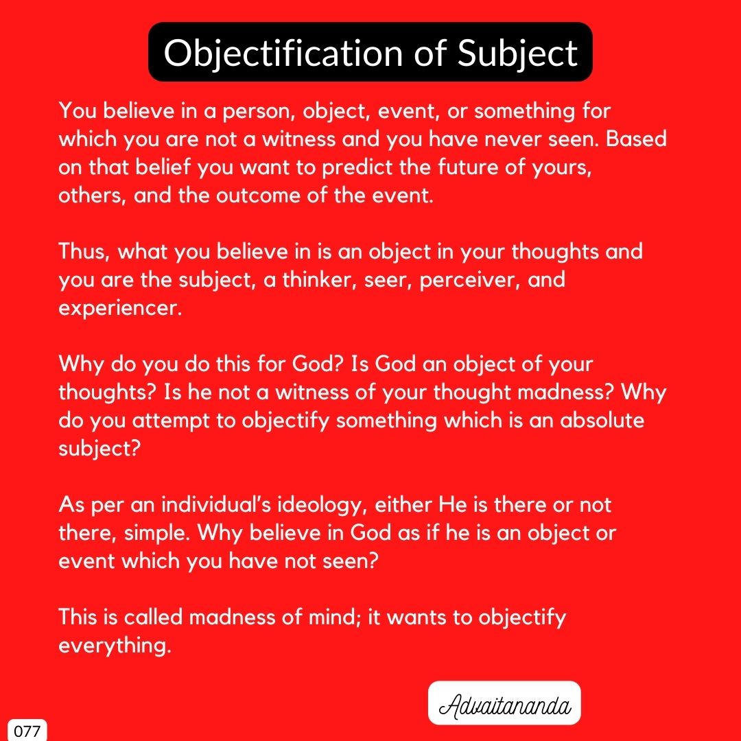Objectification of Subject