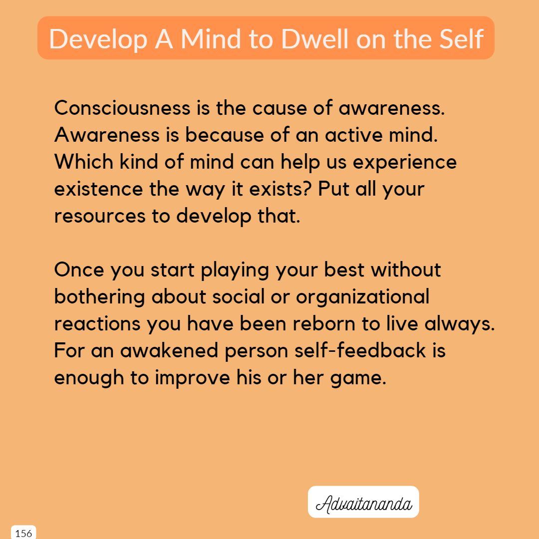 Develop A Mind to Dwell on the Self