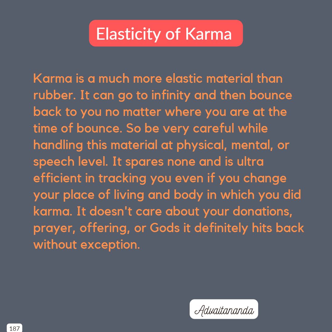 Elasticity of Karma